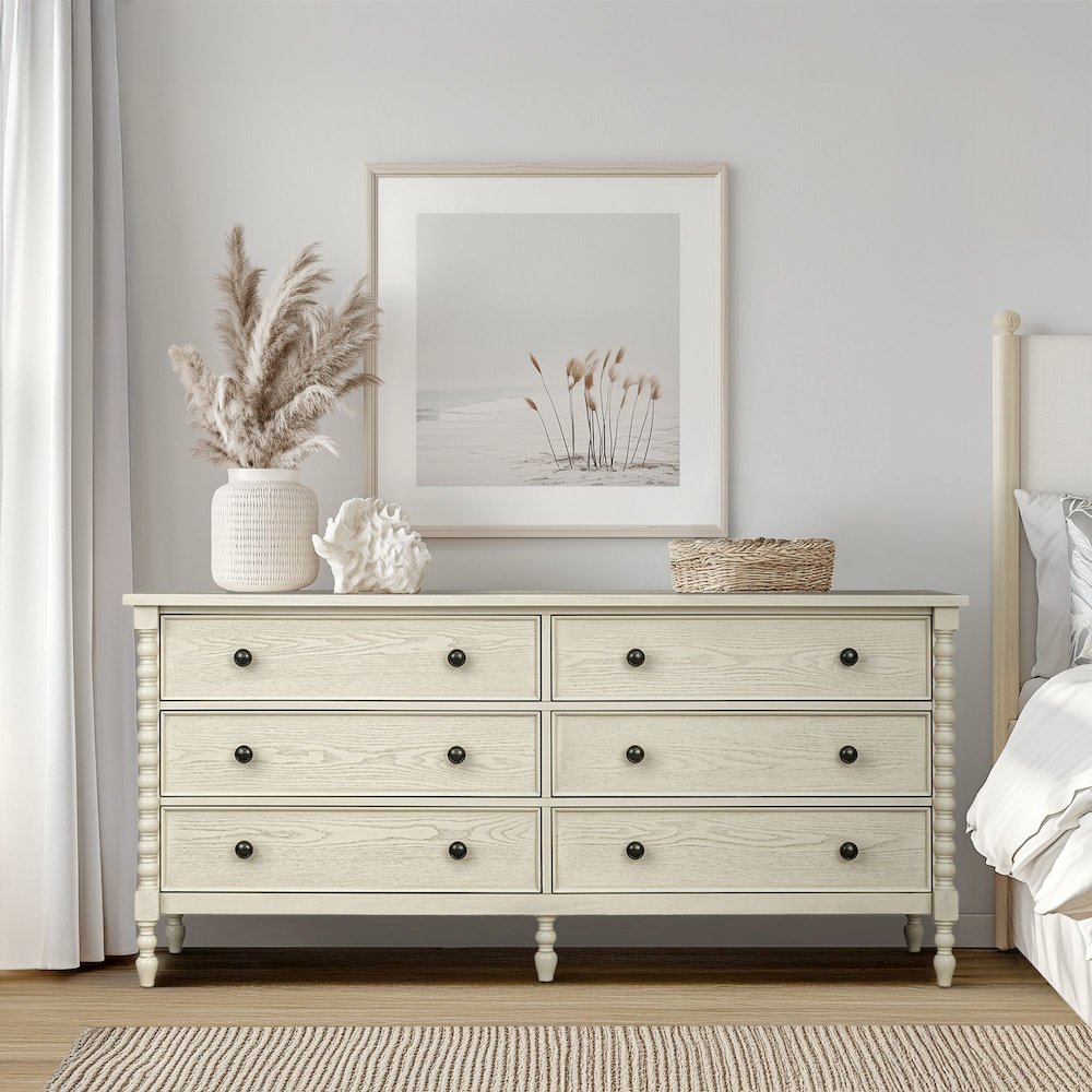 Beckett Large Dresser, Antique Cream color. Picture 1