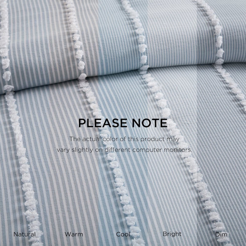 Anslee 3 Piece Cotton Yarn Dyed Duvet Cover Set. Picture 2