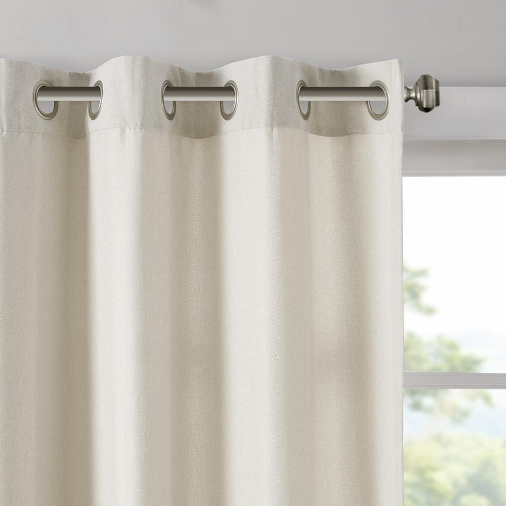 Solid Piece Dyed Grommet Top Curtain Panel. Picture 4