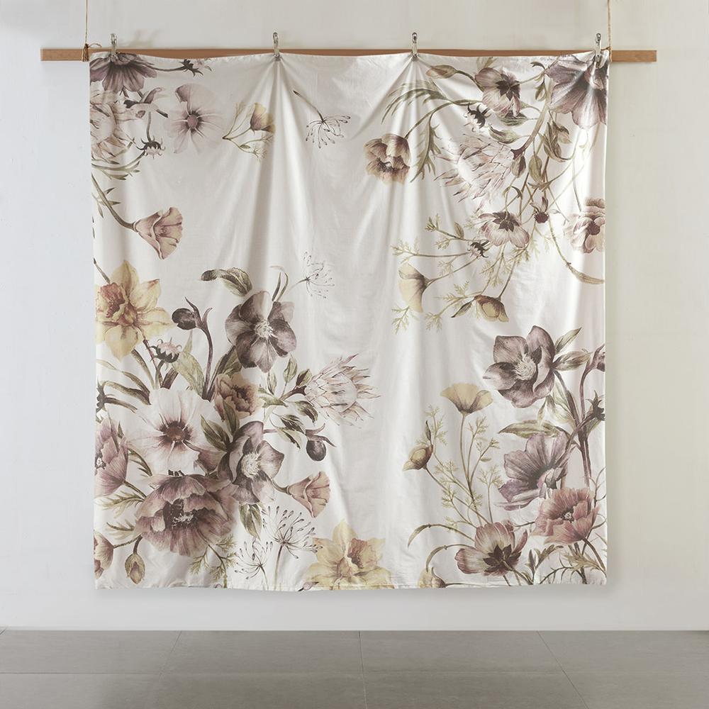 Cassandra 3 Piece Cotton Printed Duvet Cover Set, Blush color. Picture 2