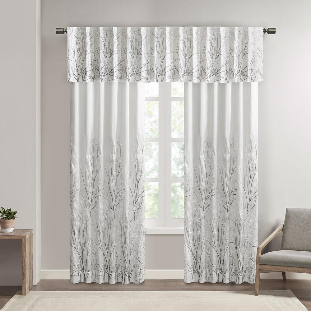 Faux Silk Embroidered Window Valance. Picture 3