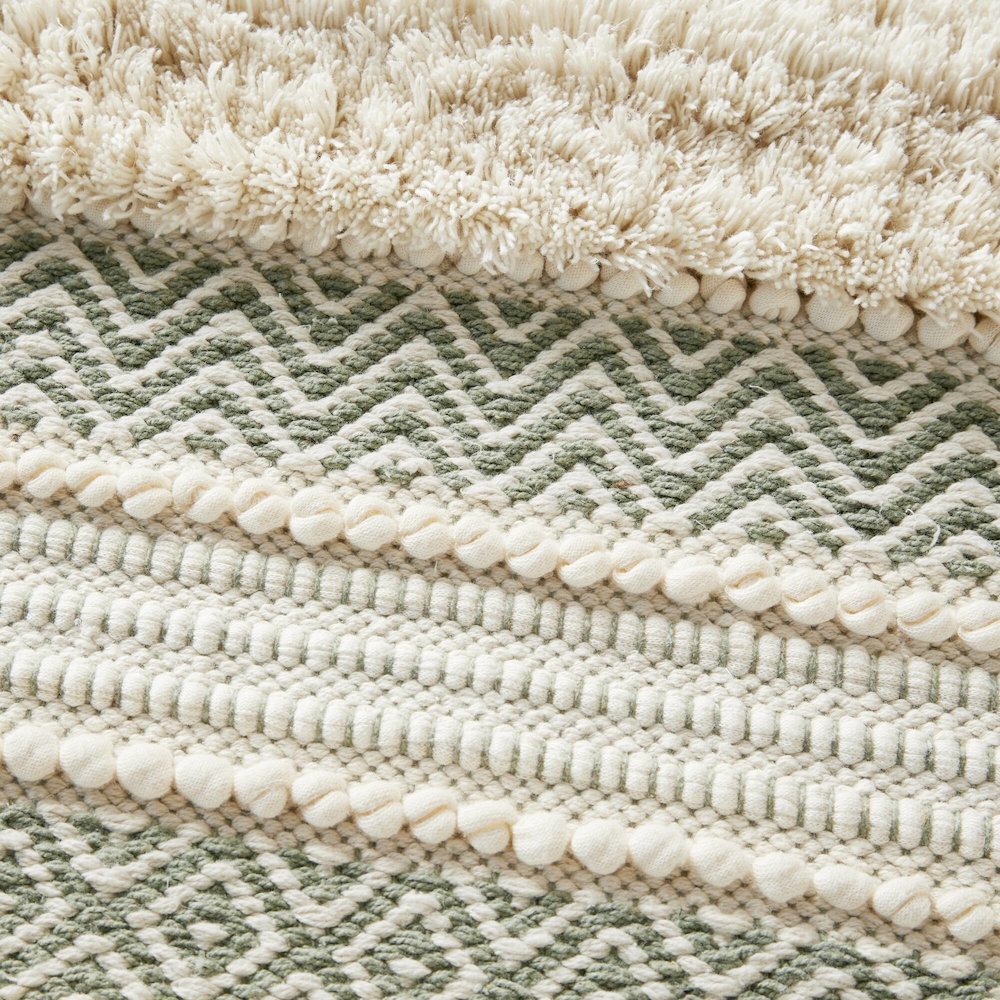 Asher Woven Texture Stripe Bath Rug. Picture 3
