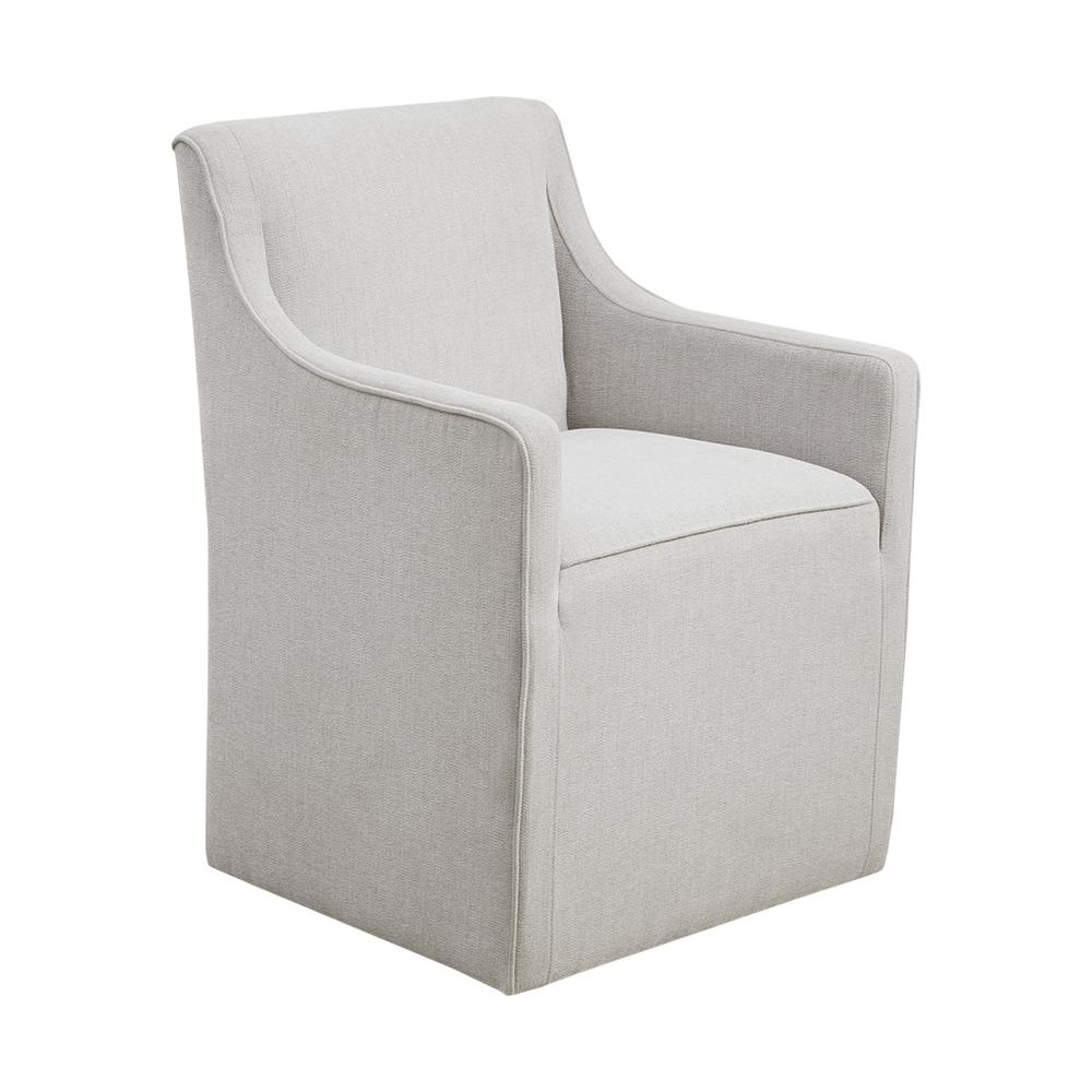 Skirted Dining Arm Chair with Casters. Picture 2