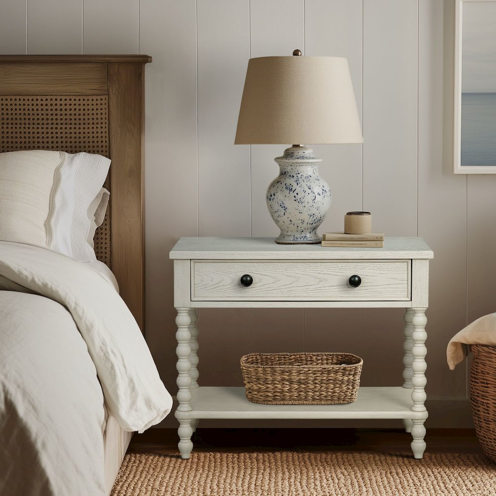 Beckett Large Nightstand, Antique Cream color. Picture 3
