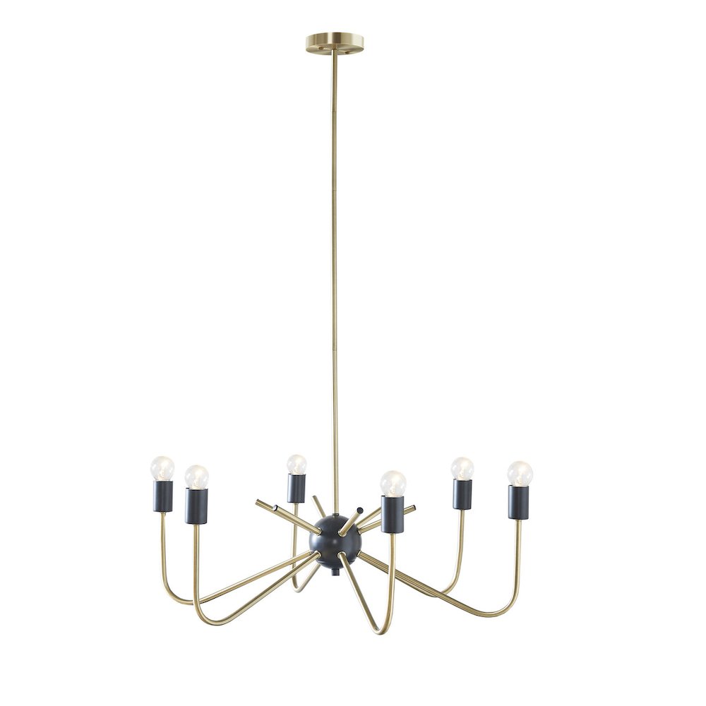 6-Light Metal Chandelier. Picture 5
