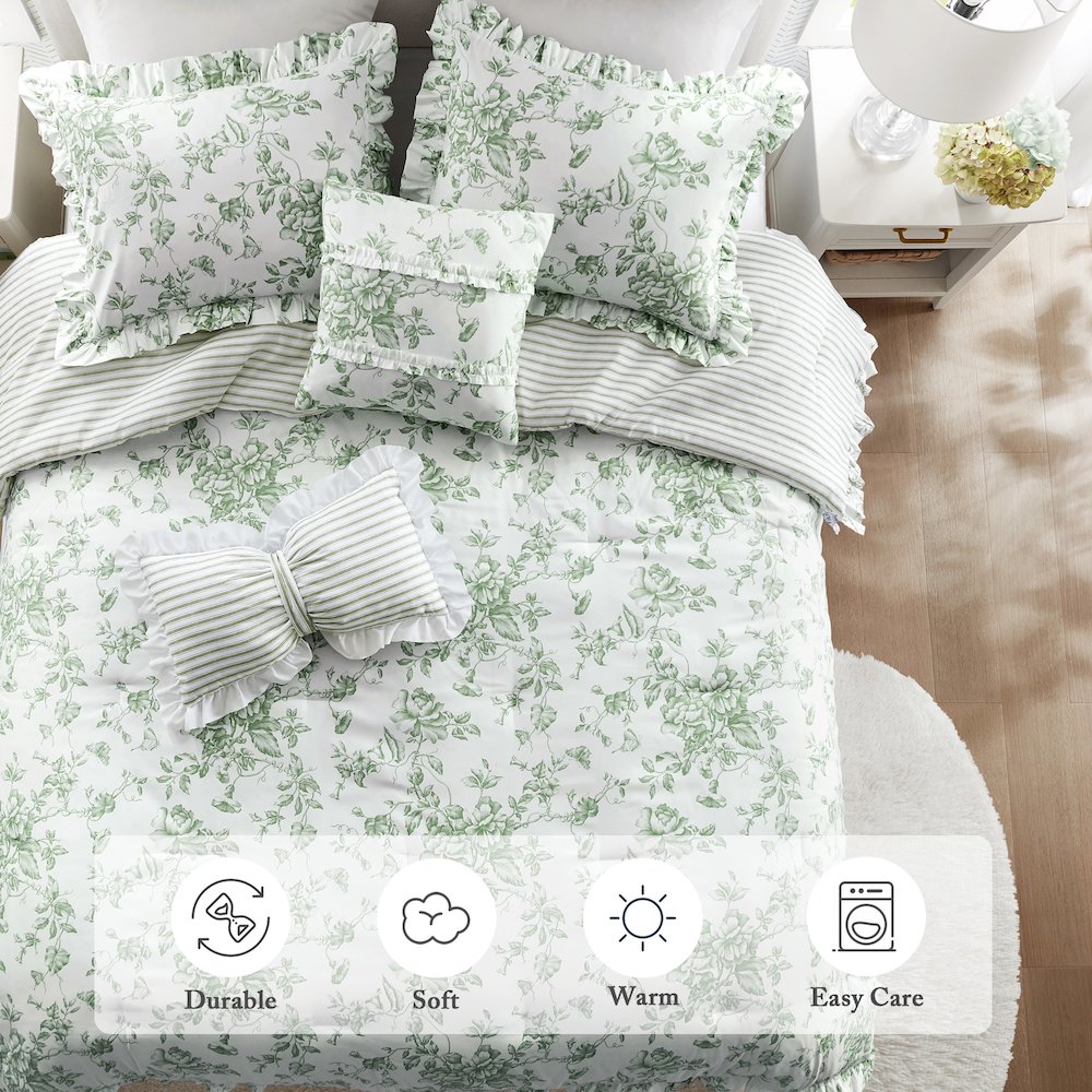 Adele Comforter Set with Decorative Pillows. Picture 2