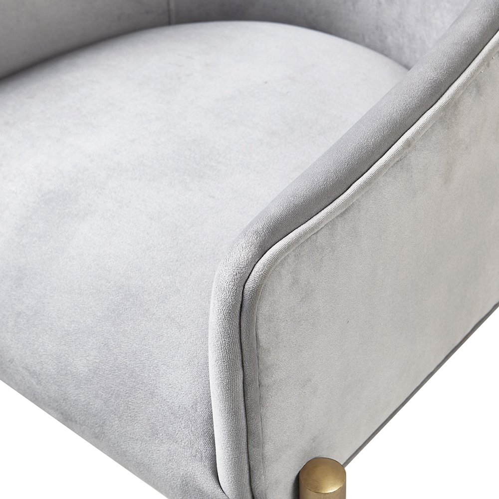 Tufted Low Back Upholstered Arm Dining Chair Set of 2. Picture 3