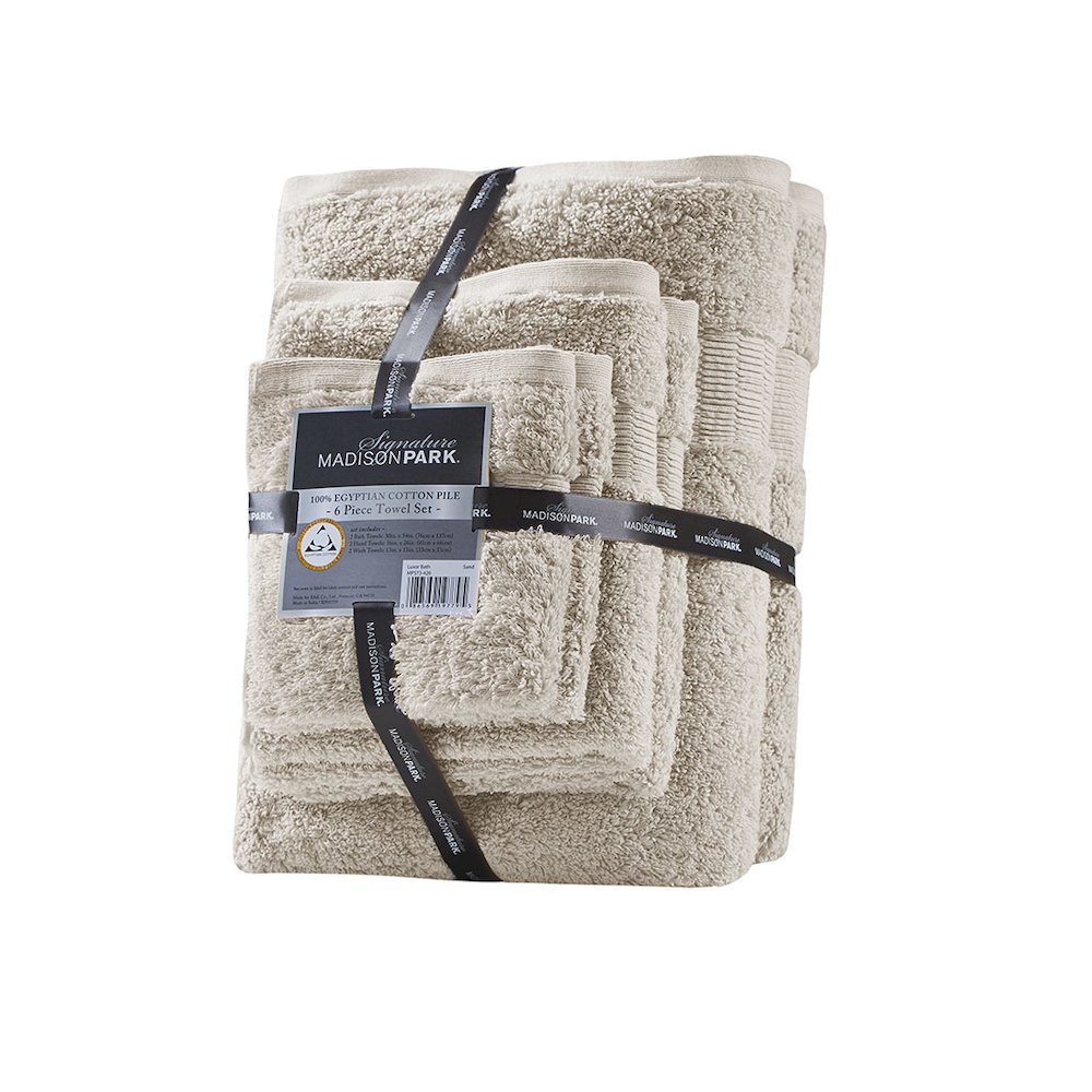 100% Egyptian Cotton 6 Piece Towel Set. Picture 1