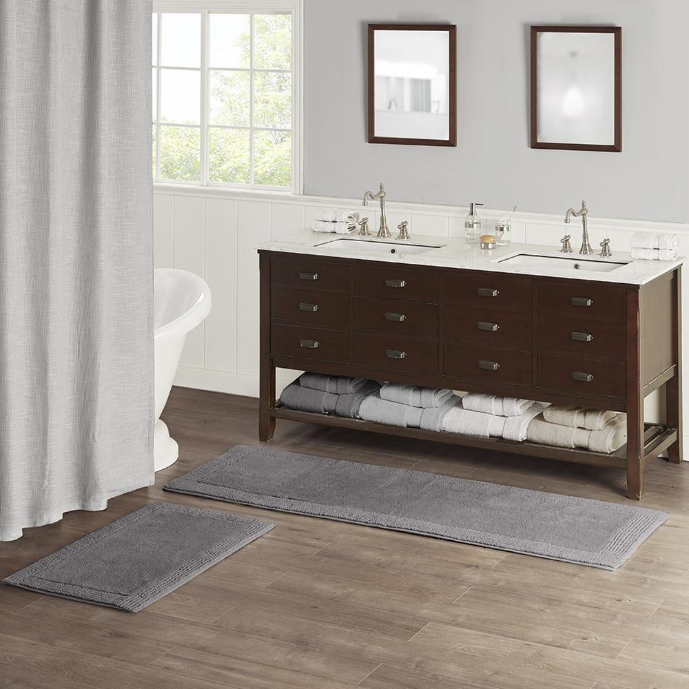 100% Cotton Tufted 3000 GSM Reversible Bath Rug. Picture 2