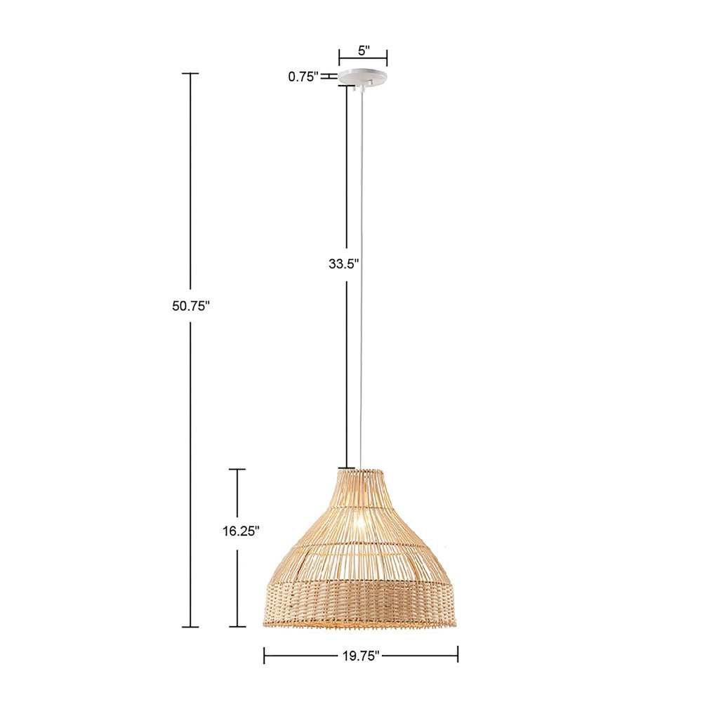 Bell Shaped Bamboo Pendant. Picture 3