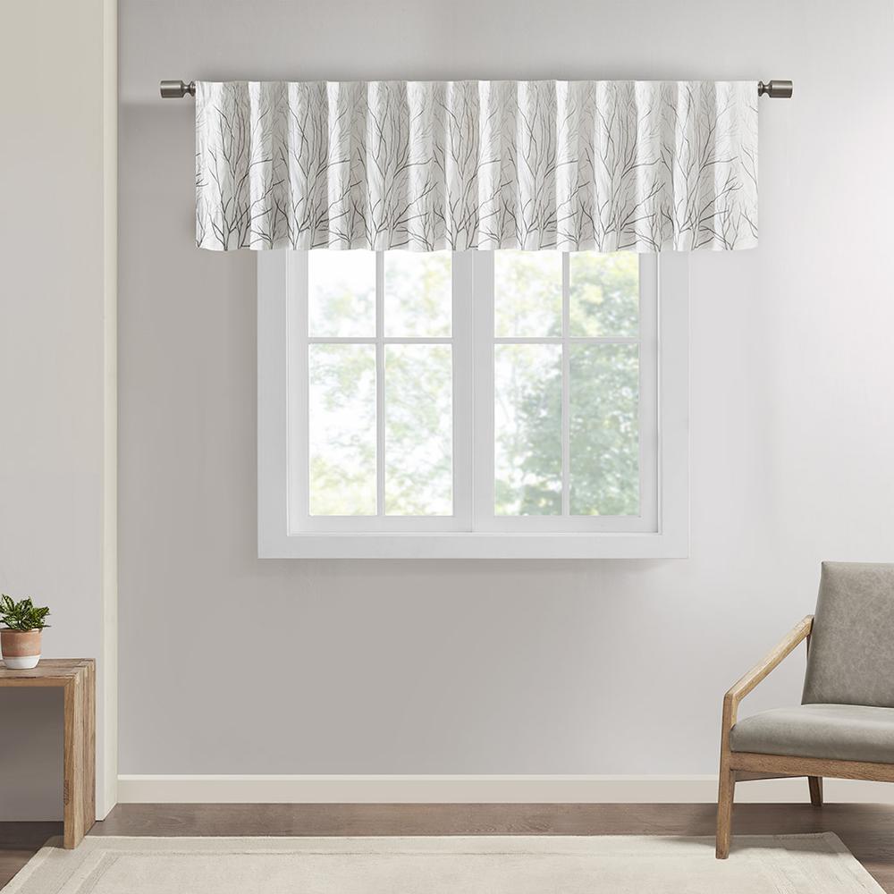 Faux Silk Embroidered Window Valance. Picture 4