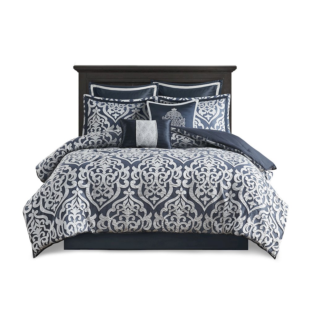 8 Piece Jacquard Comforter Set. Picture 2