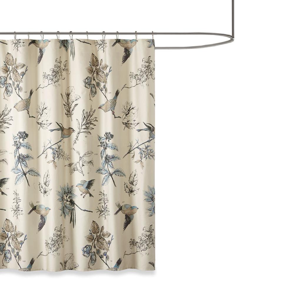 Printed Cotton Shower Curtain. Picture 3