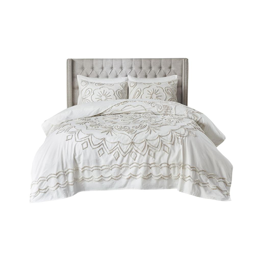 3 Piece Tufted Cotton Chenille  Coverlet Set. Picture 3