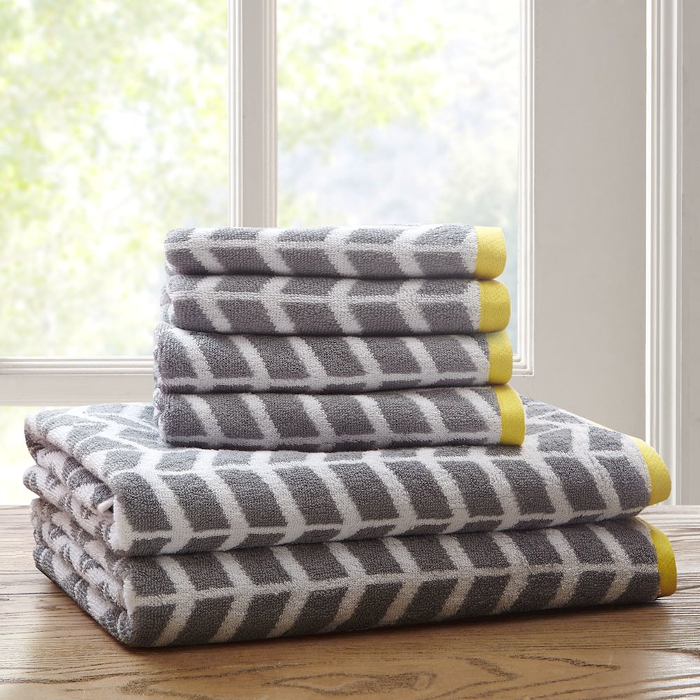 Cotton Jacquard Bath Towel 6 Piece Set. Picture 4
