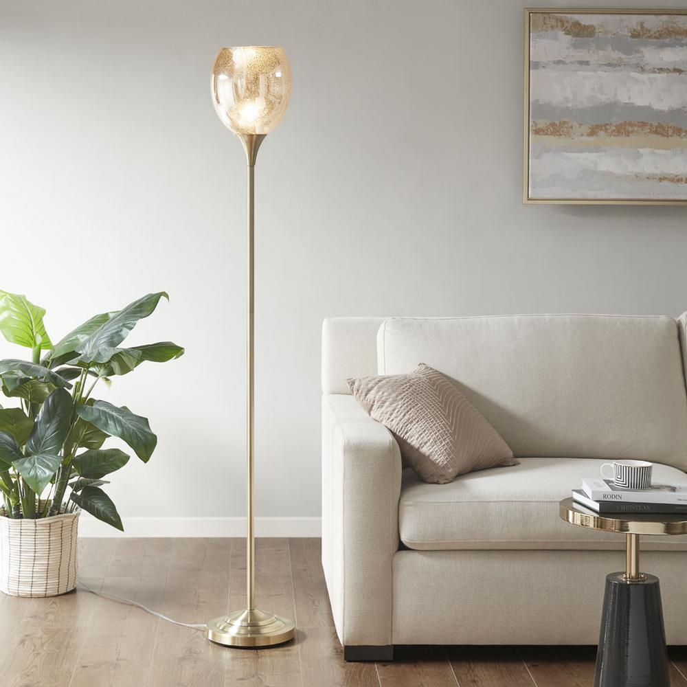 Uplight Floor Lamp with Mercury Glass Shade. Picture 2