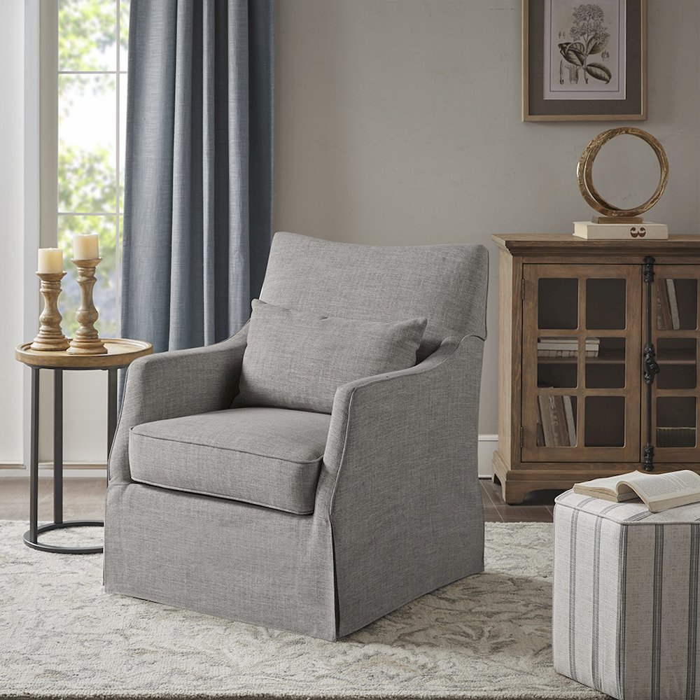 Skirted Swivel Chair. Picture 5