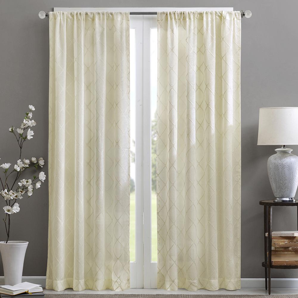 Diamond Sheer Window Curtain Panel. Picture 2