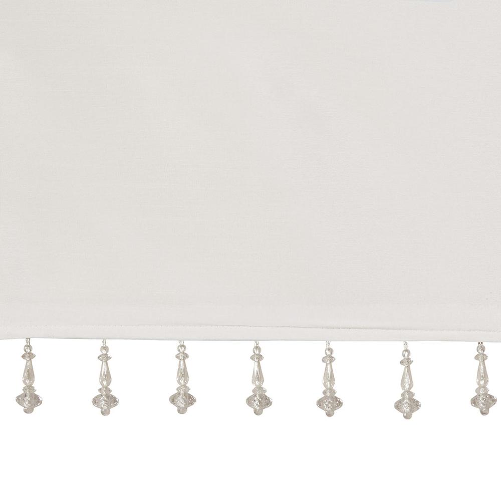 Lightweight Faux Silk Valance With Beads. Picture 5
