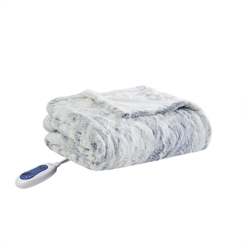 Oversized Faux Fur Heated Throw. Picture 5