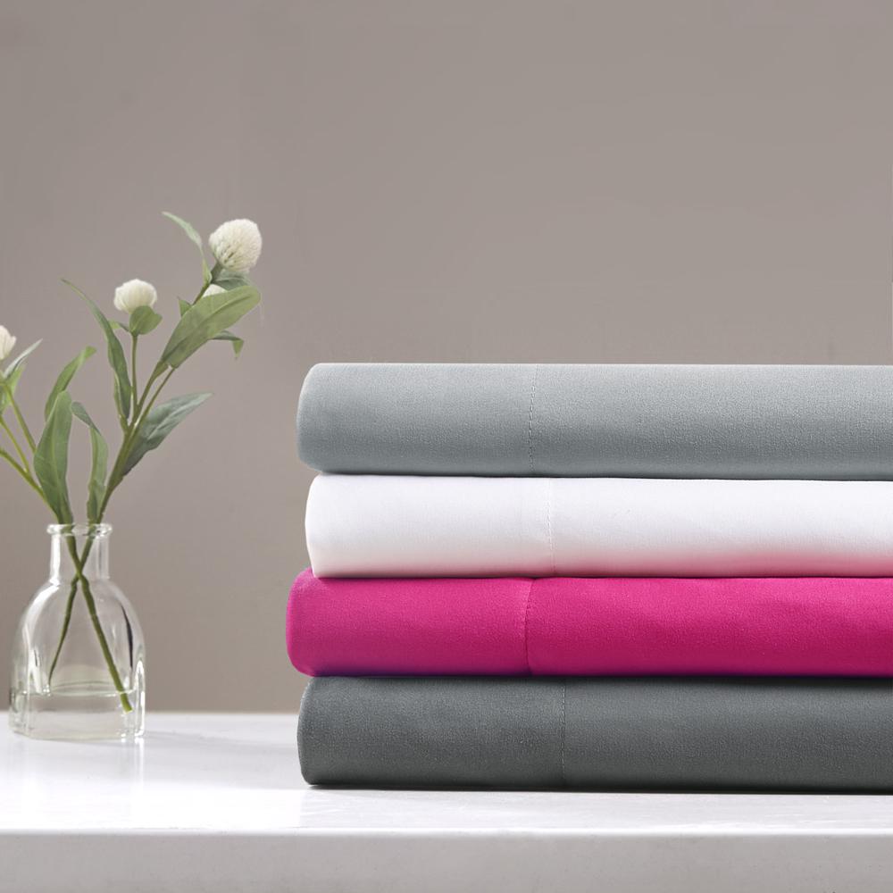 Microfiber Sheet Set with Side Storage Pockets, Pink color. Picture 2