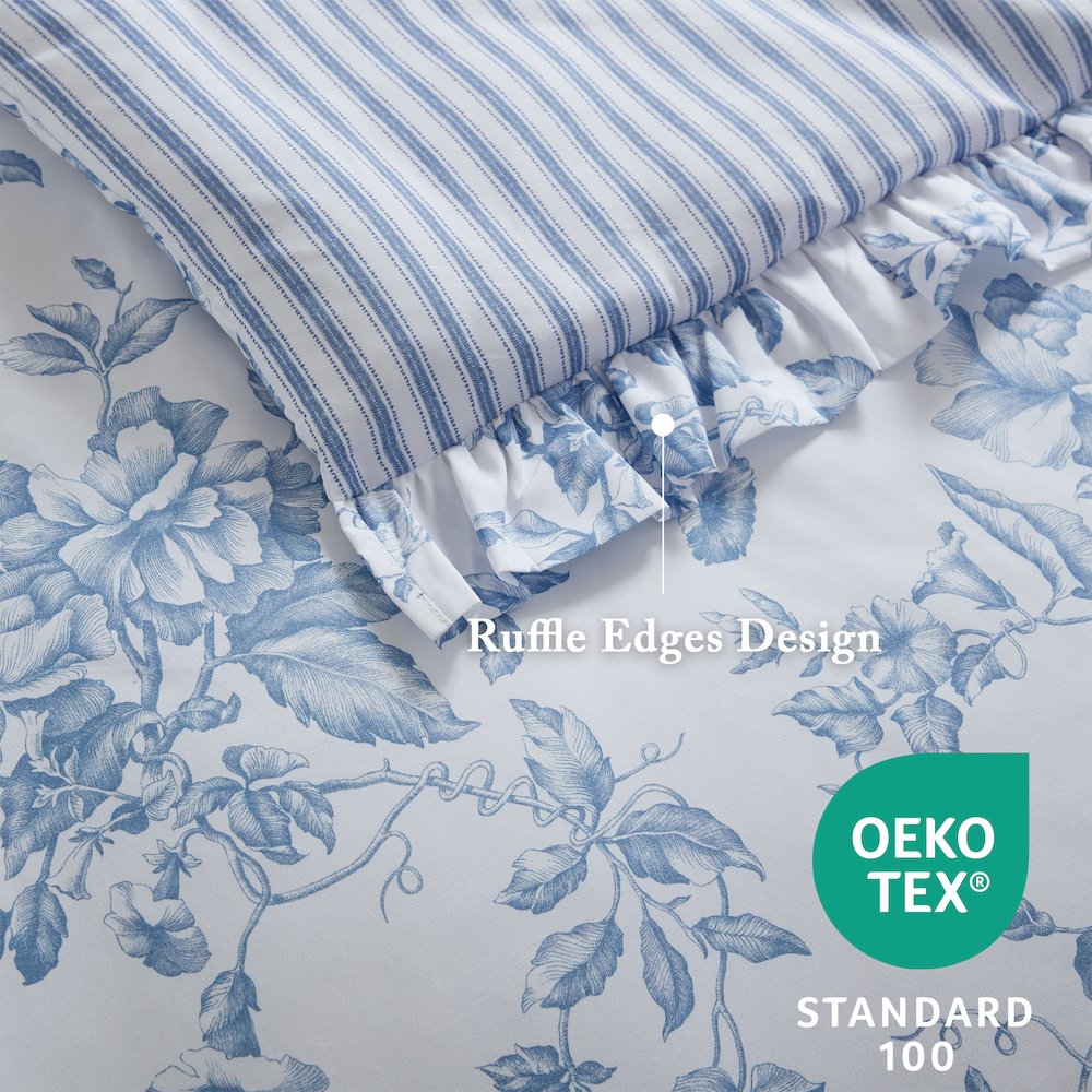 5 Pieces Comforter Set with Decorative Pillows. Picture 5
