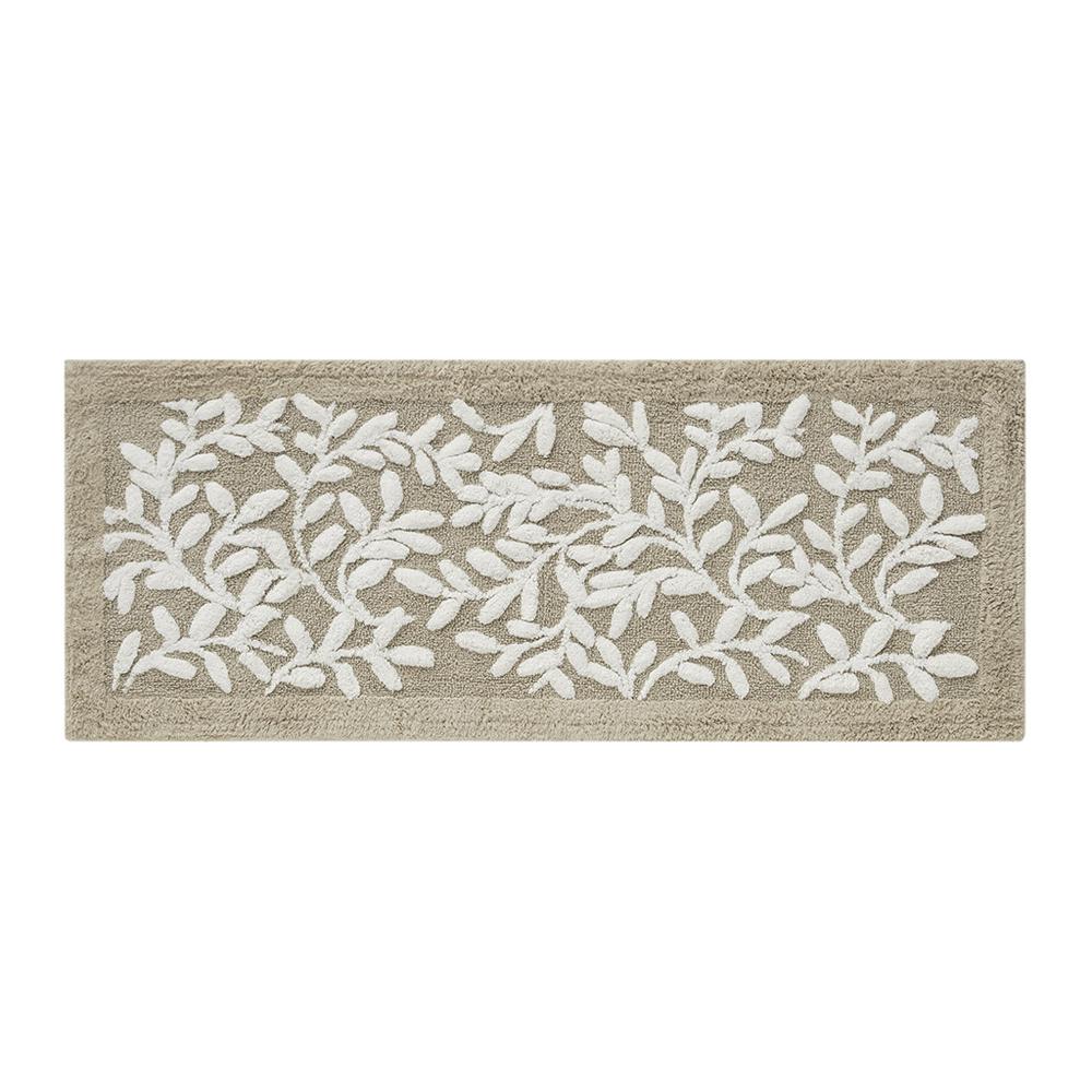 Serene Cotton Tufted Bath Rug, Taupe color. Picture 5