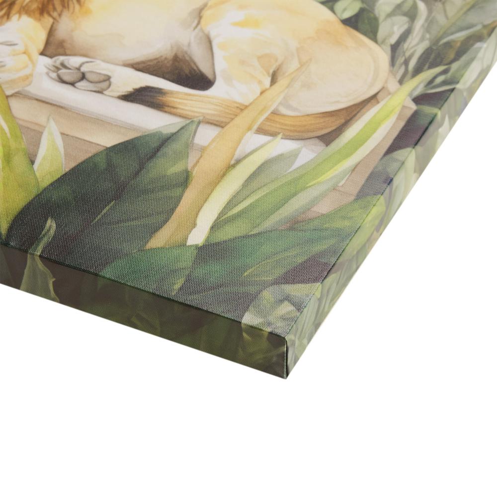 Jungle Lion Canvas Wall Art. Picture 3