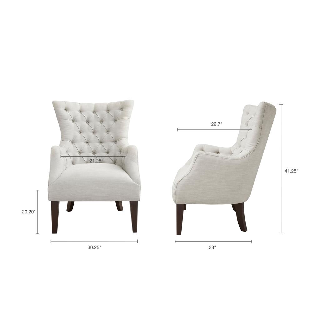 Button Tufted Wing Chair. Picture 2