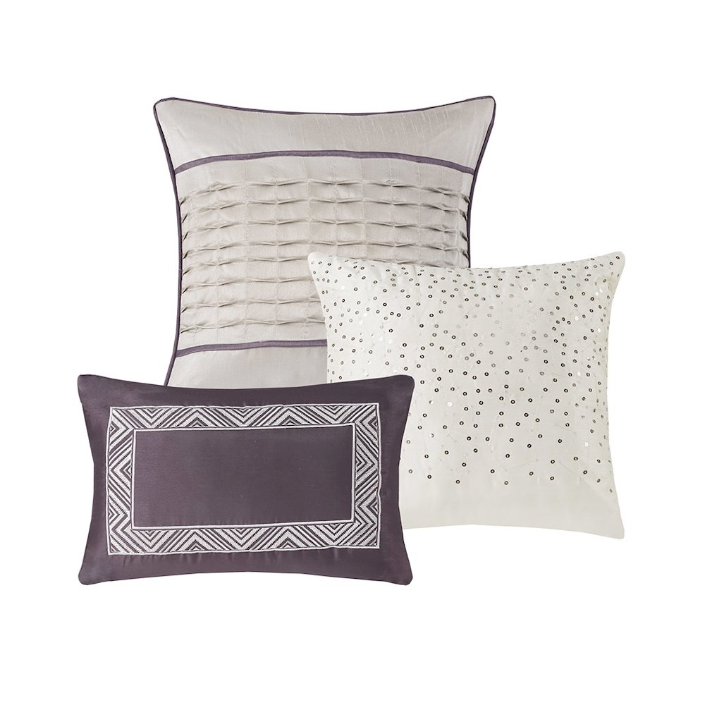7 Piece Jacquard Comforter Set. Picture 1