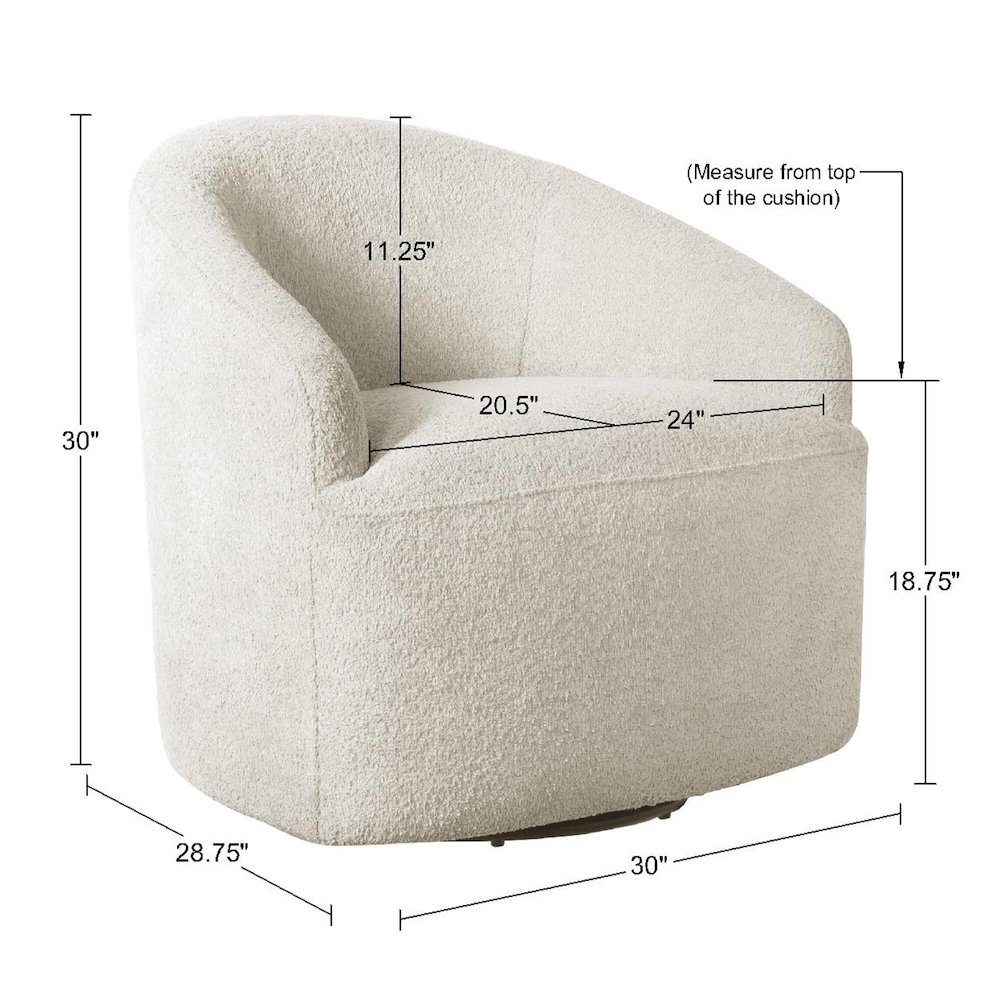Upholstered 360 Degree Swivel Chair. Picture 4