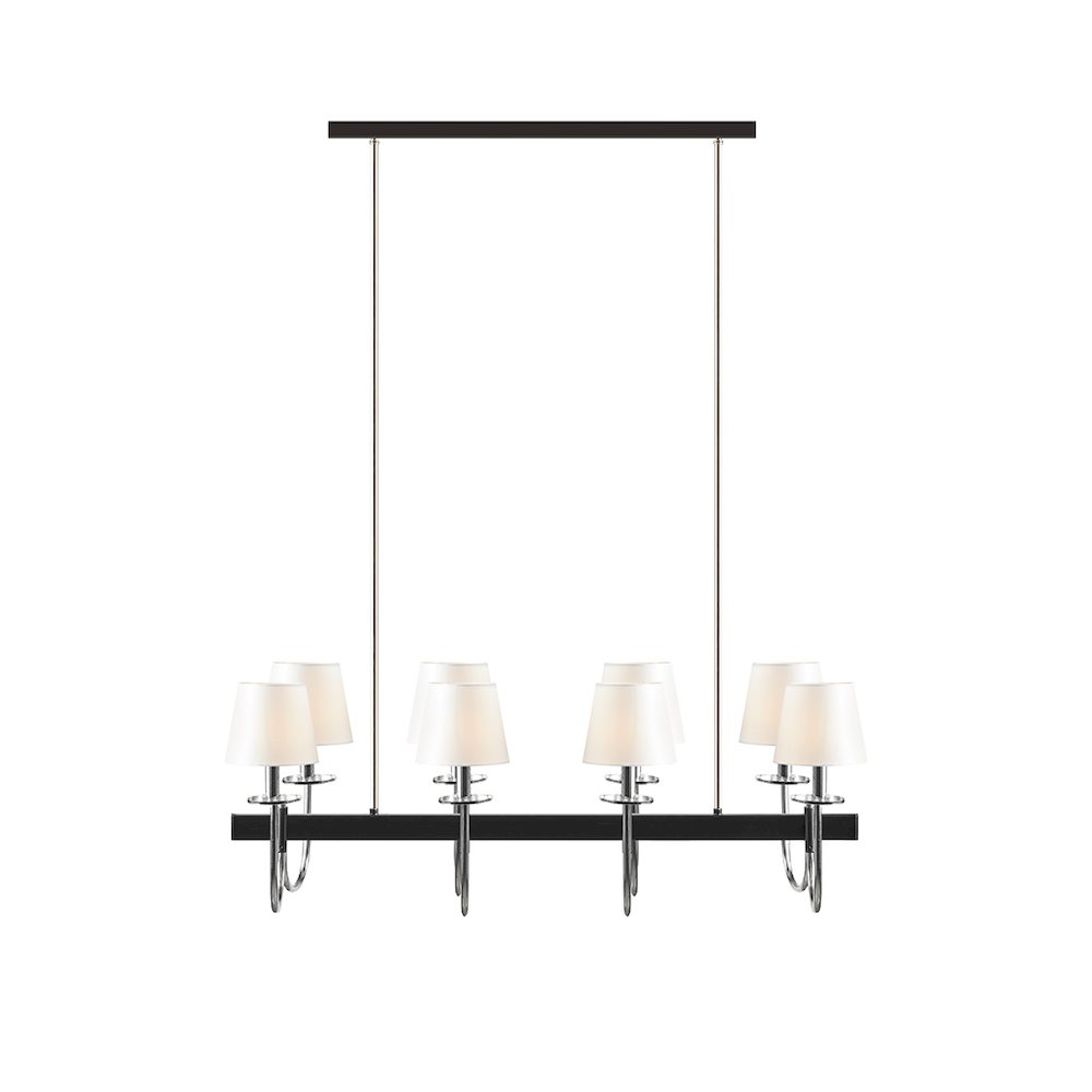 8-Light Traditional Chandelier with Drum Shades. Picture 3