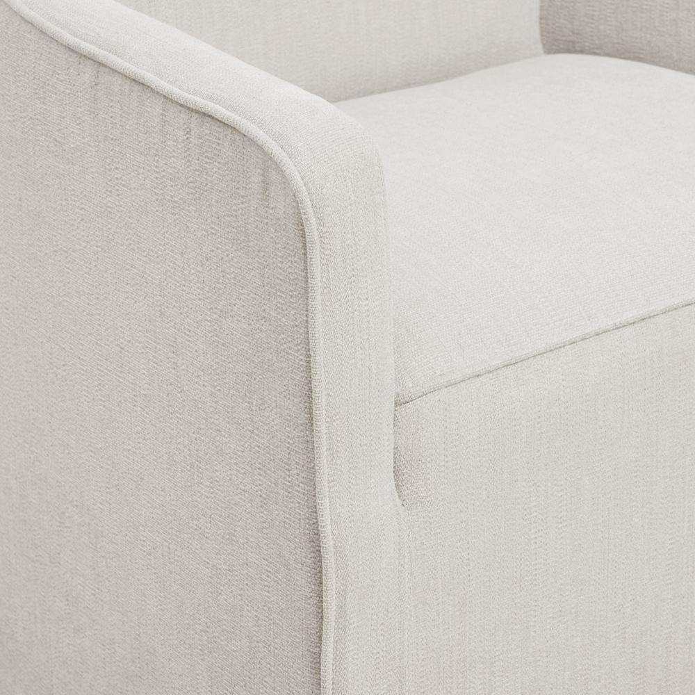 Skirted Dining Arm Chair with Casters. Picture 2