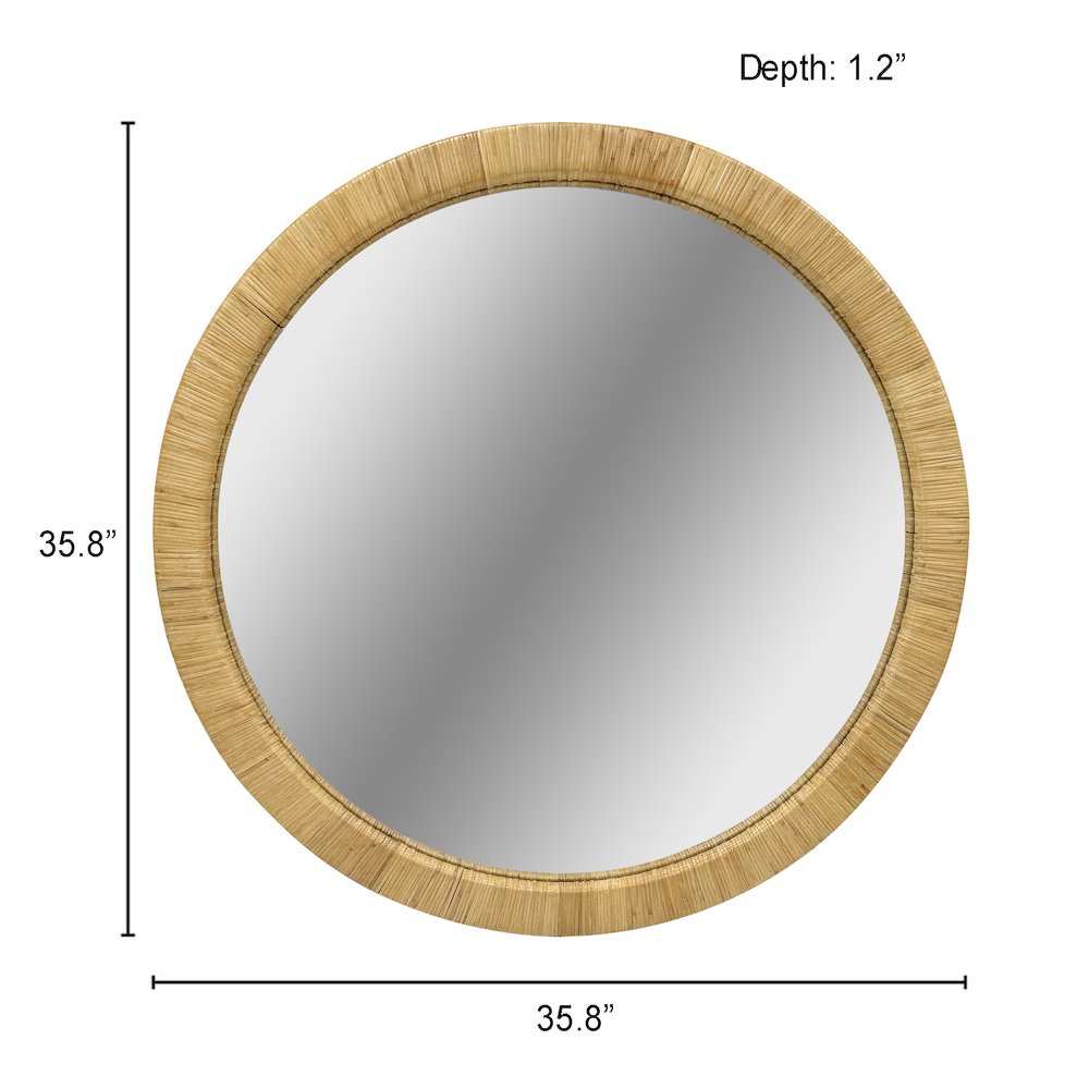 Nova Natural Rattan Wall Mirror. Picture 2