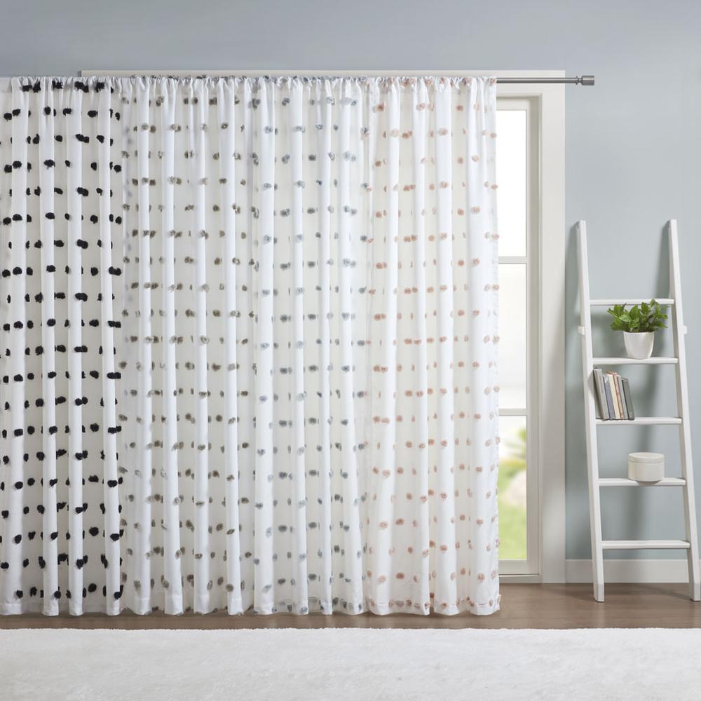 Pom Pom Embellished Curtain Panel. Picture 3