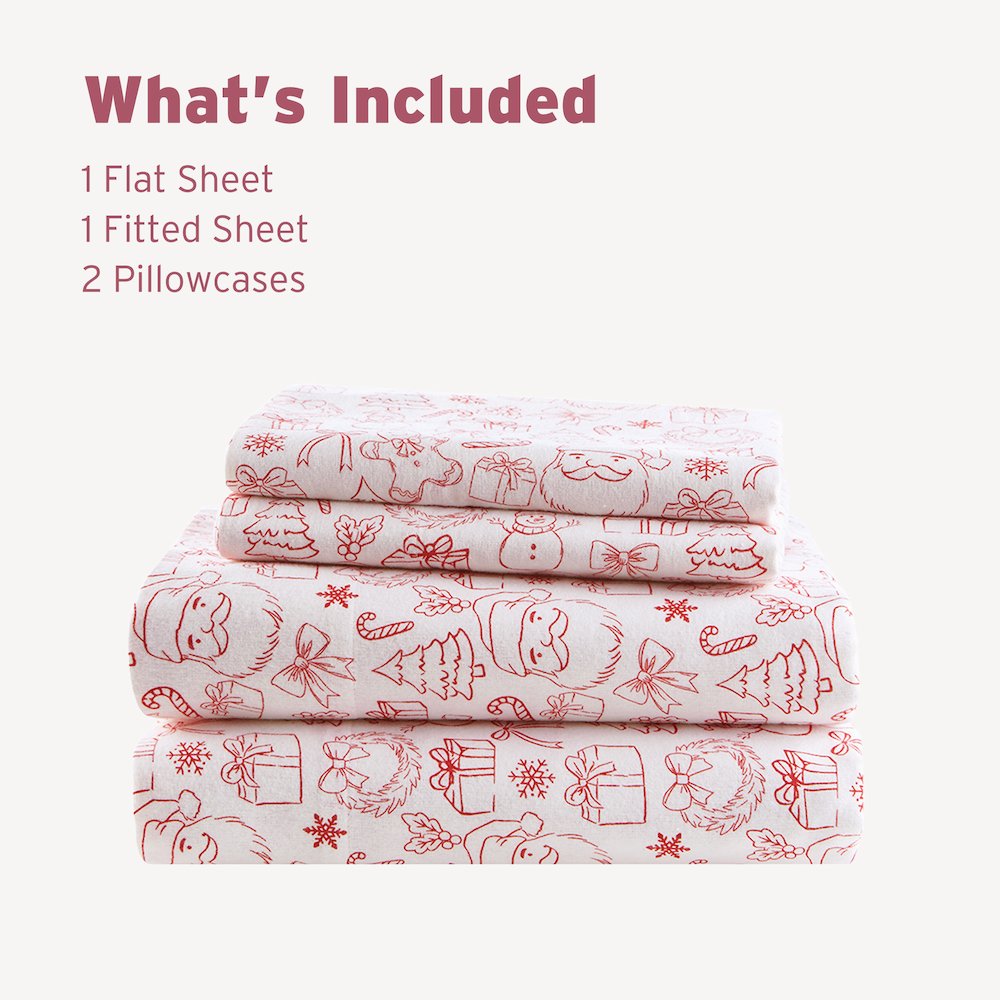 100% Cotton Flannel Pigment Printed Sheet Set. Picture 5