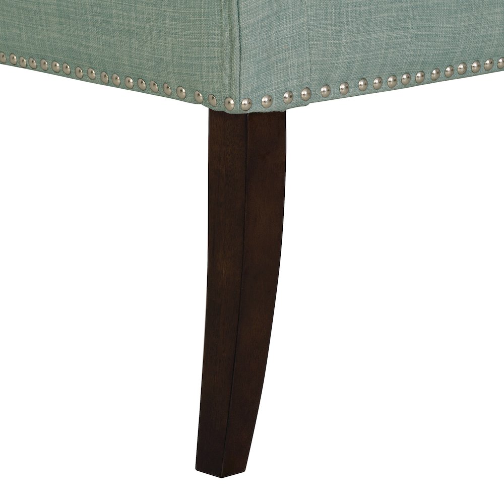 49.5" Upholstered Bench with Back & Wood Legs. Picture 4
