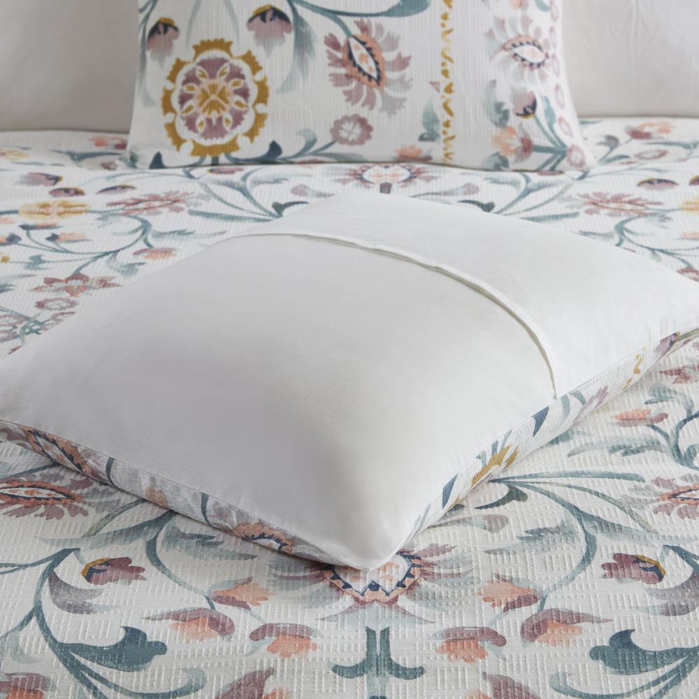 4 Piece Floral Comforter Set with Throw Pillow. Picture 2