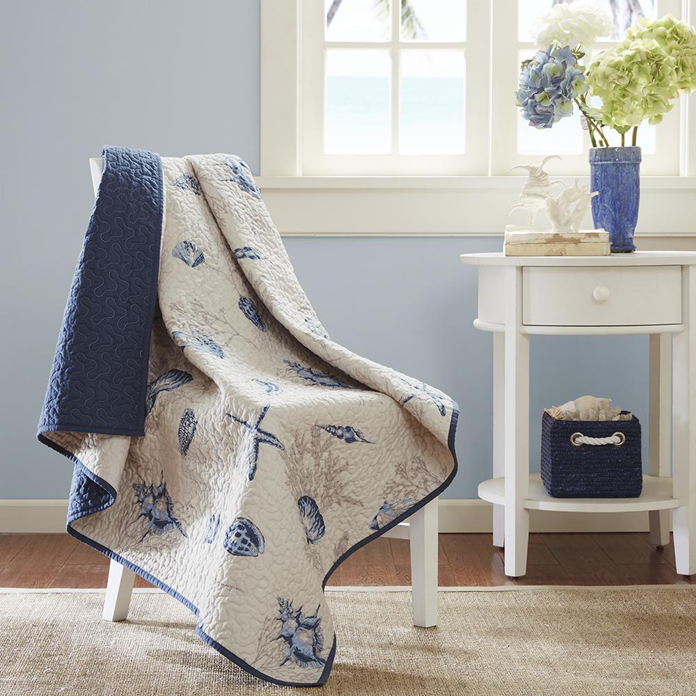 Oversized Printed Microfiber Quilted Throw. Picture 3