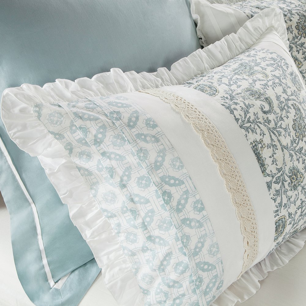 9 Piece Cotton Percale Duvet Cover Set. Picture 3