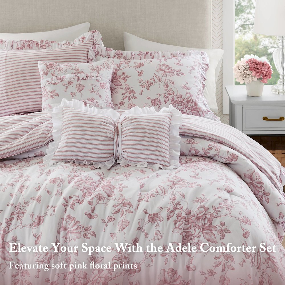 5 Pieces Comforter Set with Decorative Pillows. Picture 5