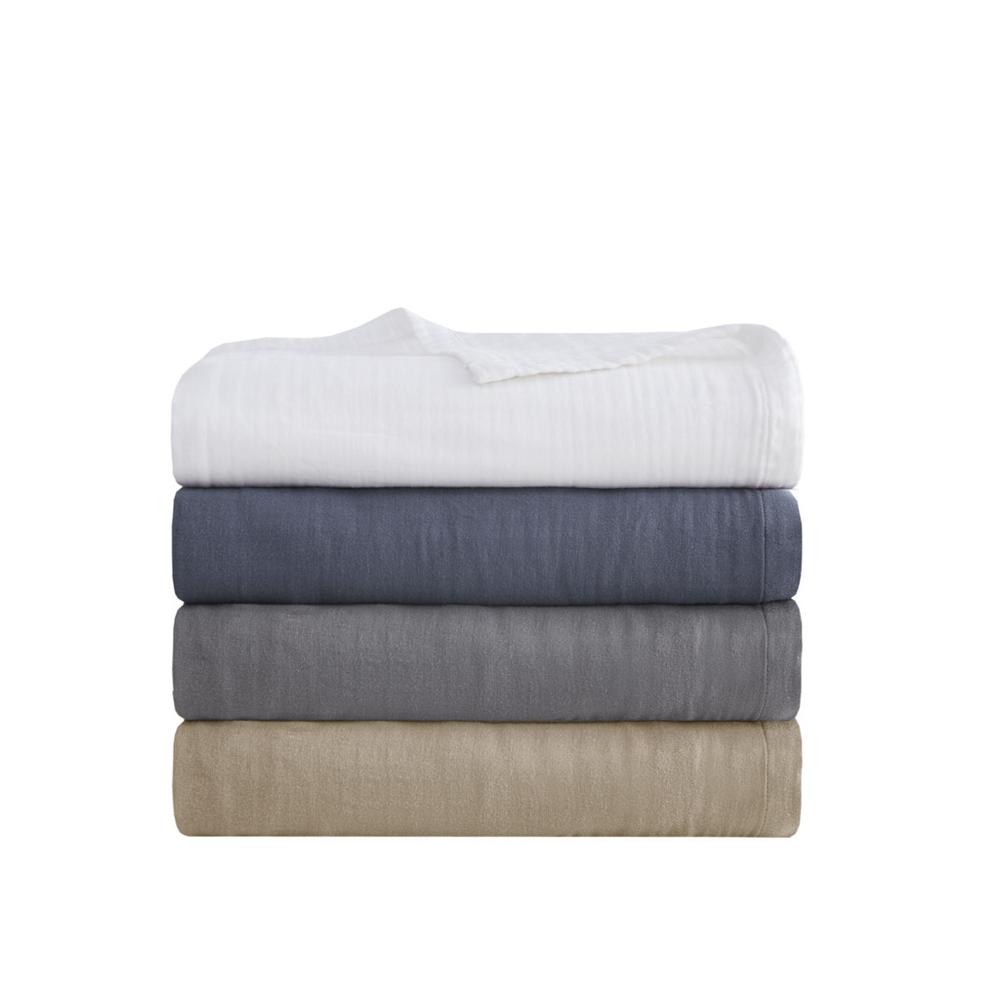 Gauze 100% Cotton Lightweight Blanket, Tan color. Picture 2