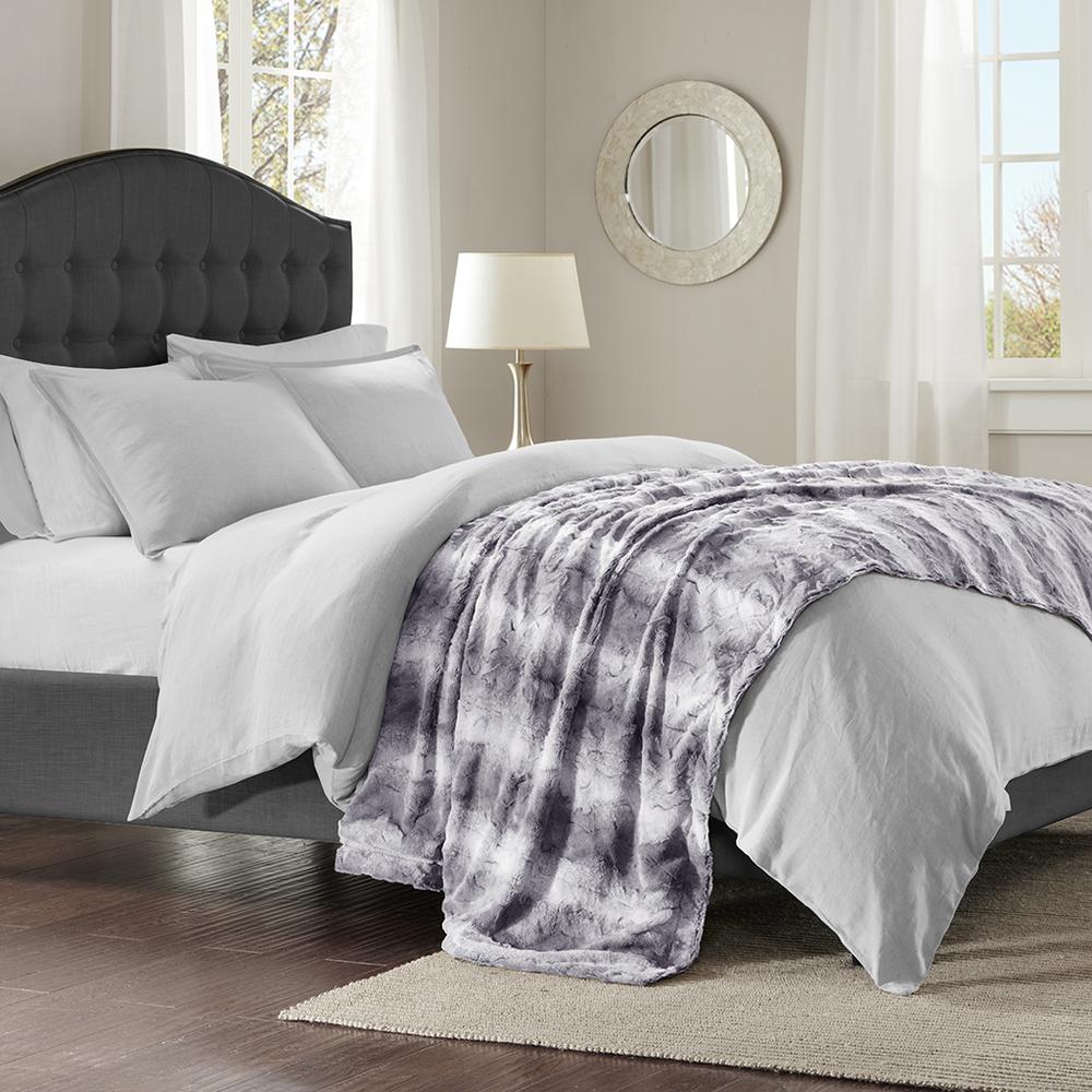 Faux Fur Oversized Bed Throw. Picture 2