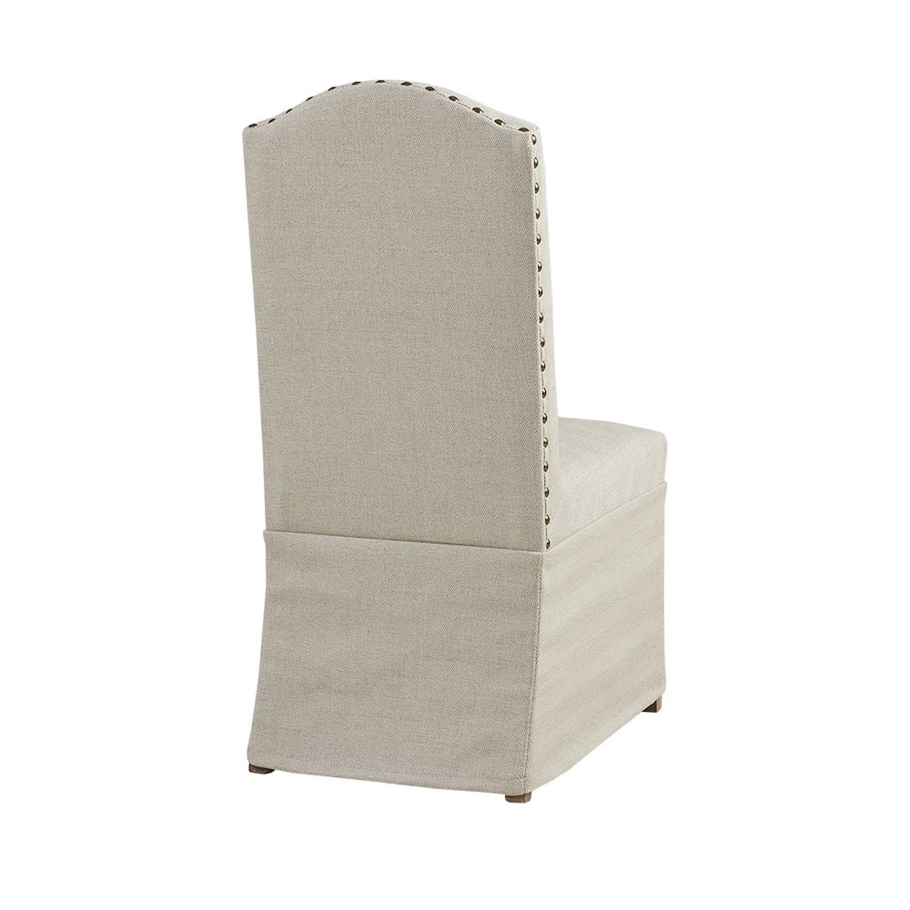 Set of 2 High Back Dining Chairs with Skirts. Picture 3
