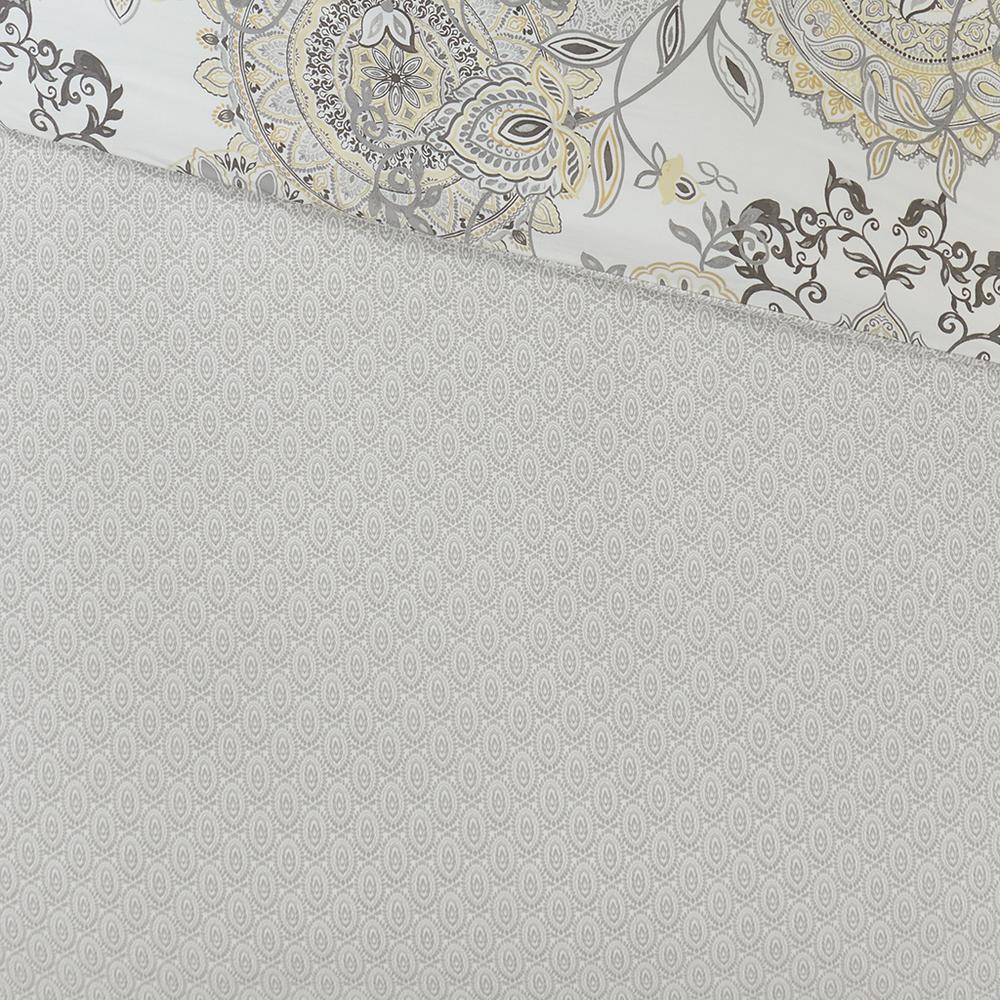 3 Piece Cotton Floral Printed Reversible Duvet Cover Set. Picture 5