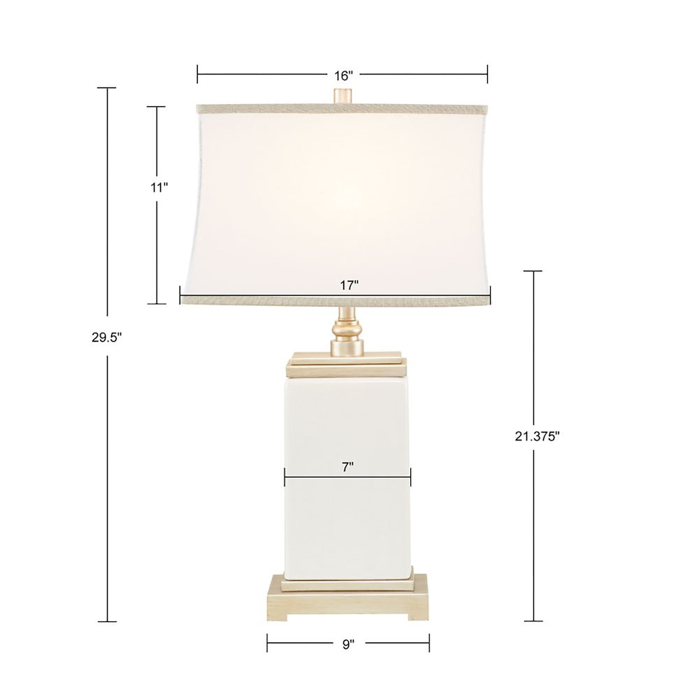 Rectangular Ceramic Table Lamp. Picture 1