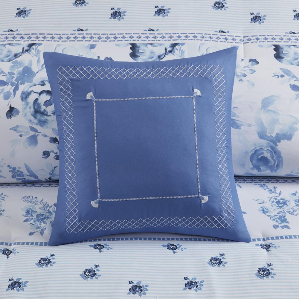 Floral Striped Comforter Set. Picture 5