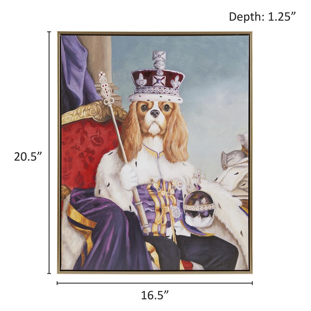 King Charles Spaniel III Framed Canvas Wall Art. Picture 3