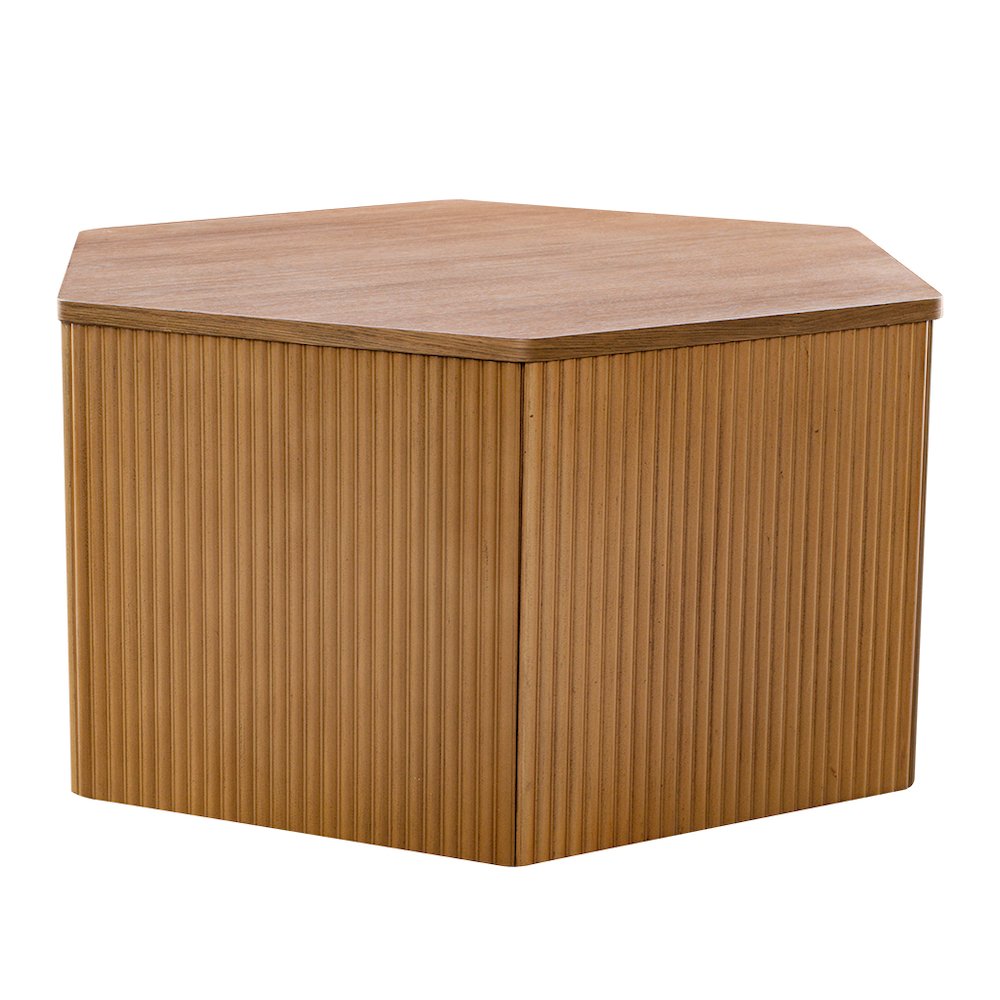 Fluted Hexagon Coffee Table. Picture 5