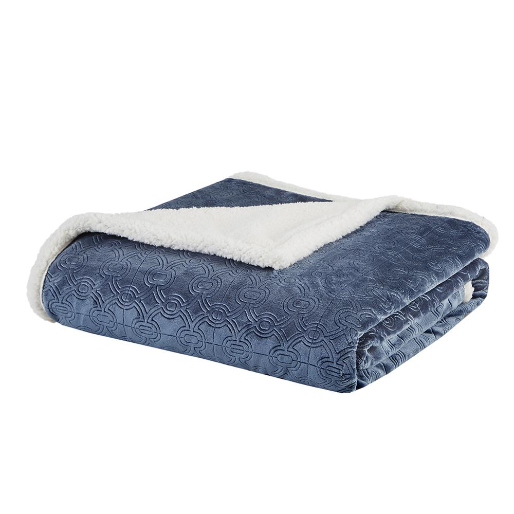 Oversized Textured Plush Throw. Picture 1